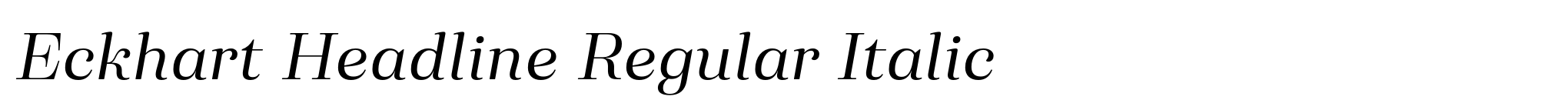 Eckhart Headline Regular Italic image